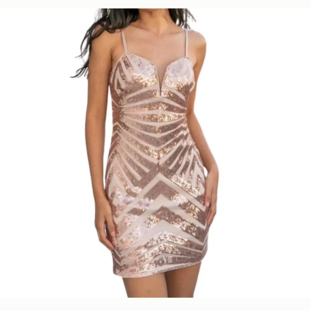 Verte Immod Rose Gold Mini Dress